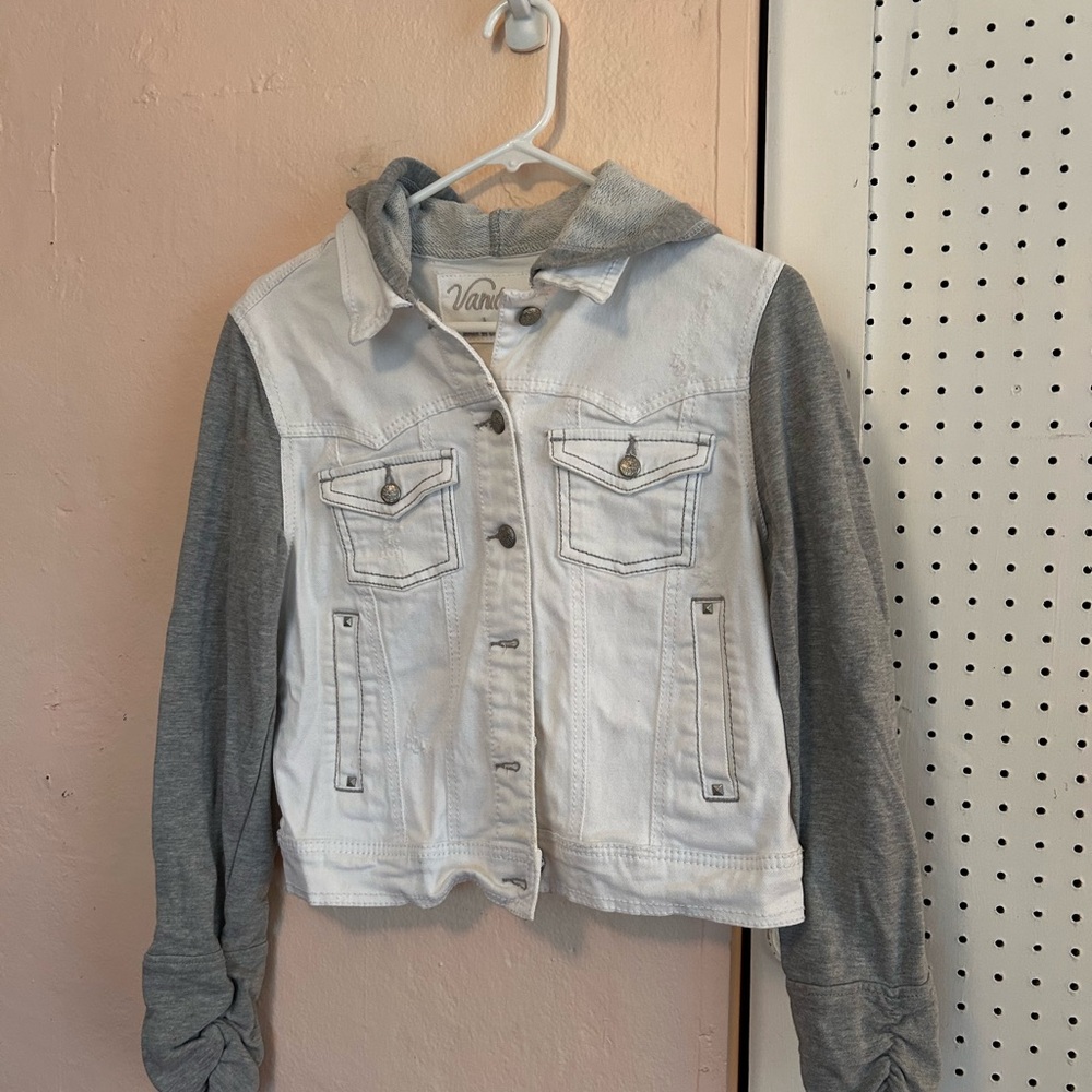 (SOLD) Vanity White and Gray Jacket with Hood